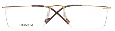 Men Cristal Eyeglasses: Kobe -  Gold - SpecSMART Eye Clinic (Front View)